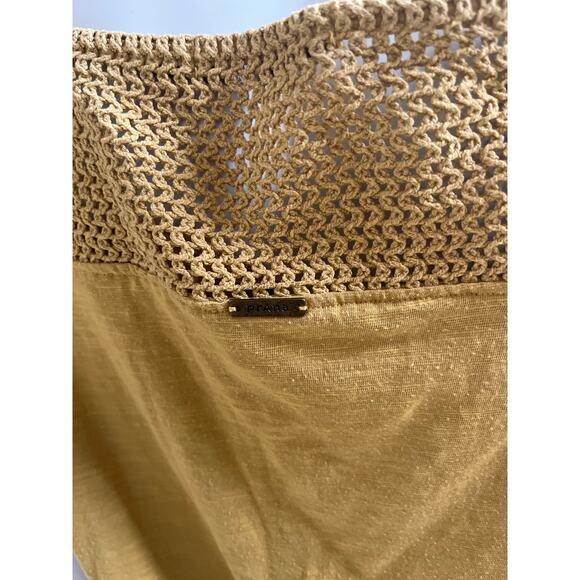 Prana Gold Yellow Knit Cotton Blend Tank Top Women’s Size Medium - Picture 5 of 8